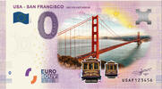 Verenigde Staten 0 Euro 0 Euro biljet USA 2019 - San Francisco Golden Gate Bridge KLEUR -