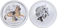 Australia Australië Lunar 2 Hond 2018 coloured 1/4 ounce silver -