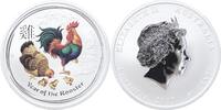 Australia Australië Lunar 2 Haan 2017 coloured 1/2 ounce silver -
