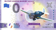 Verenigde Staten 0 Euro 0 Euro biljet USA 2022 - Military Aviation Museum - P40 Kittyhawk KLEUR -