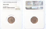 1 cent Netherlands 1 cent 1892 MS64RB -