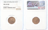 1 cent Netherlands 1 cent 1884 MS64RB -
