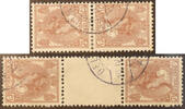 Nederland NVPH nr. 61b/c Koningin Wilhelmina bontkraag 1924 gestempeld -