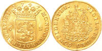 Holland Scheepjesschelling goud 1747 BU