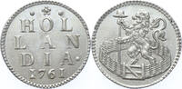 Holland Duit zilver 1761 EF+