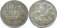 Holland Duit zilver 1756/51 EF