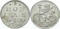 Holland Duit zilver 1748 EF