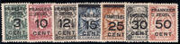 Curaçao NVPH nr. 82/88 Brandkastzegels 1927 postfris -