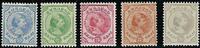 Curaçao NVPH nr. 19/23 Prinses Wilhelmina met hangend haar postfris -