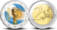 2 Euro 2 Euro munt kleur Argentina Campione del Mondo -