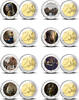 2 Euro 2 Euro munten kleur Vermeer 1/8 complete set -
