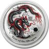  2012  Australië Lunar 2 Draak (Black-Red) 1 ounce silver 