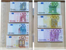 Collectie Euro bankbiljetten in plexiglas -