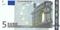 5 Euro 5 Euro biljet 2002 met handtekening W.F. Duisenberg (P/G004a) -