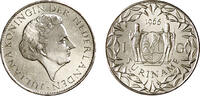 1 Gulden 1962  Juliana zilver Suriname  jaar st