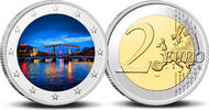 2 Euro 2 Euro munt Amsterdam 750-7 Magere brug met Carre -