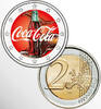2 Euro 2 Euro munt kleur Coca Cola -