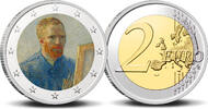 2 Euro 2 Euro munt kleur Van Gogh 9 Zelfportret als schilder -