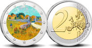 2 Euro 2 Euro munt kleur Van Gogh 14 Boerderij in de Provence -