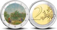 2 Euro 2 Euro munt kleur Van Gogh 15 Tuin met geliefden -
