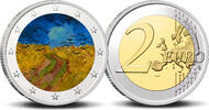 2 Euro 2 Euro munt kleur Van Gogh 10 Korenveld met kraaien -