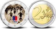 2 Euro 2 Euro munt kleur 80 jaar Vrede en Vrijheid -