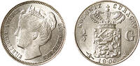1/4 Gulden   Curacao 1900b kwaliteit ss