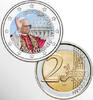 2 Euro 2 Euro munt kleur Papa Leone XIV - Vaticano 08.05.2025 -