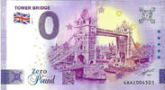 0 Pound 0 Pound biljet Engeland 2025 - Tower Bridge -
