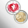 2 Euro 2 Euro munt kleur Valentijn -