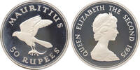 50 Rupees Mauritius 50 Rupees Mauritius Kestrel 1975 zilver -