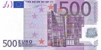 500 Euro 500 Euro biljet 2002 met handtekening W.F. Duisenberg (Z/T001) -