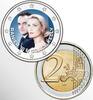 2 Euro 2 Euro munt kleur Rainier III & Grace Kelly -