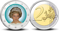 2 Euro 2 Euro munt kleur Lady Diana -