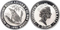 Australia Australië Kookaburra 1992 1 ounce silver -
