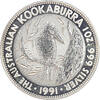 Australia Australië Kookaburra 1991 1 ounce silver -