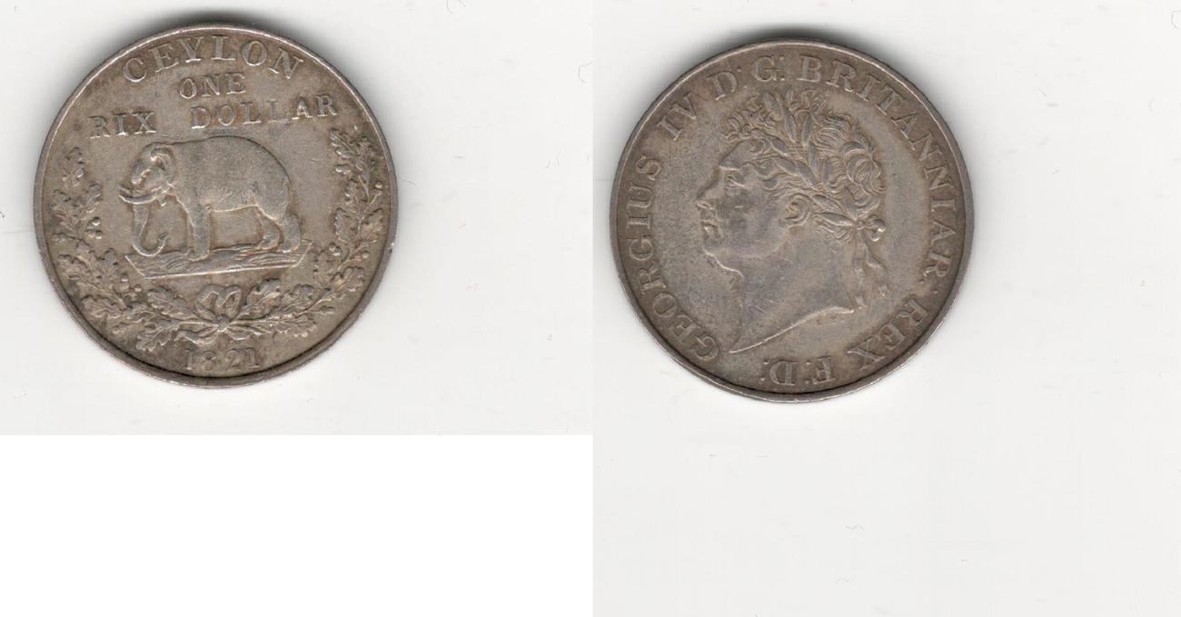 Ceylon Rixdollar 1821 aunc | MA-Shops