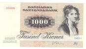 Denmark 1000 kroner 1992 unc