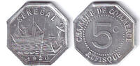 Senegal Rufisque 5 centimes token 1920 bfr 2,997.75 元  ＋  562.08 元 运费