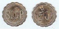 Mauritania 50 Centimes S.I.G.P token -