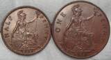 Großbritannien 1/2 Penny 1928 2 Stück.#B EF.