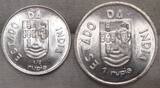 Portugiesisch-Indien 1/2 und 1 Rupie 1935 und 1936 Prachtexemplar. 2 Stück. CH/GEM UNC.