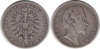 Kaiserreich 2 Mark Bayern Ludwig II. 2 Mark 1877 D Picture