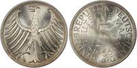 Deutschland 5 Mark 1966 G Mit glattem Rand ohne Randschrift. MS65