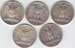 Italien, Königreich 5 Lire Vittorio Emanuele III. (1900-1946) 1927 und 1929 -