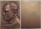 Personenmedaille Bronzeplakette Gerhard Künstscher 1900-1972.#1 -