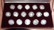 Hochzeit Wedding Großbritannien 16 Silbermünzen The Royal Marriage Commemorative Coin Collection 1981. -