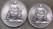 Italien- Königreich 5 und 10 Lire 1948 2 Stück. Fast Stempelganz.