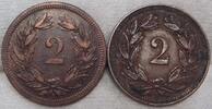 Schweiz - Eidgenossenschaft 2 Rappen #B -