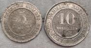 Belgien 5 und 10 Centimes 2 Stück. -
